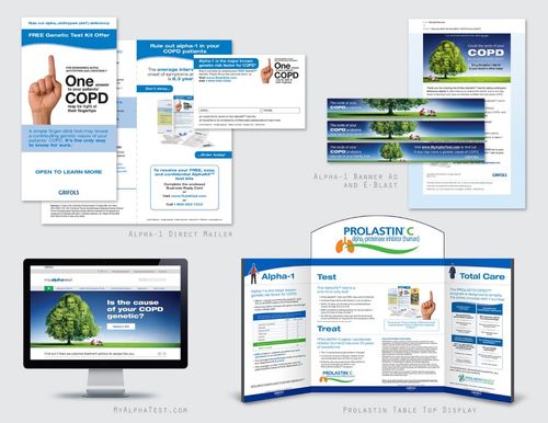 Components of an education campaign about Prolastin and COPD
